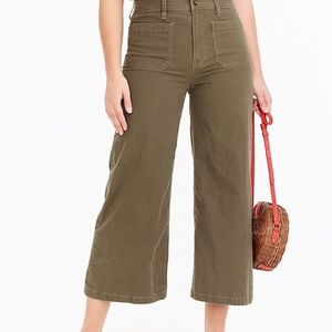 J.Crew - Olive Wide-Leg Crop Pant - size 27